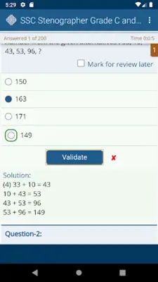 SSC Steno Group C & D Previous android App screenshot 3